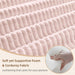 Transformable Sofa Bed QueenSize Pink Folding Frame