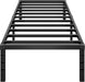 Metal Platform Bed Frame 14 Inch Tall,No Box Spring Needed,Twin Size Bed with Heavy Duty Strong Support Slats,Easy to Assemble,Black