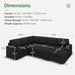  Oversized Sectional Sleeper Sofa with Storage