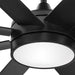 60 Inch Modern Ceiling Fan with Light and Remote, DC Fanlight for Livingroom, Bedroom, 8 Blades, Reverse Airflow,6 Speeds, 3 Color Temperatures - Black