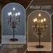 Bronze Vintage Crystal Table Lamp,Bedside Lamps for Nightstand 28"H
