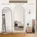 Floor Full Length Mirror, 56"X20" Arched Full Body Mirror, Hanging or Leaning, Standing, Wall Mounted with Aluminum Frame for Bedroom Living Room, White