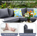 6-Piece Patio Furniture Set, All-Weather Outdoor Wicker Sectional Sofa with Cushions, Glass Table & Left and Right Armrest, Rattan Conversation Seating for Porch, Garden, Backyard,Grey
