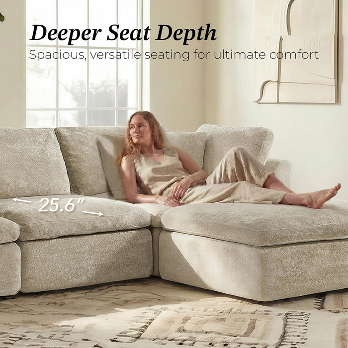 108Inch ExtraLarge L Shaped Modular Sectional Sofa