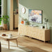 Wood 6 Drawers Dresser, 53.2" W Fluted Modern Dressers for Bedroom