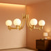 33.5" Large Milk White Glass 8-Light Gold Modern Sputnik Chandelier