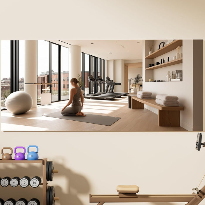 Home Gym Workout Mirror 79" L X 35" W-1Pcs Large Full Length Mounted Full Body Frameless Mirror for Workout, Yoga, Garage, Bedroom, Dance