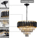 20-Inch Ultra Modern Crystal Chandelier Smoke Gray