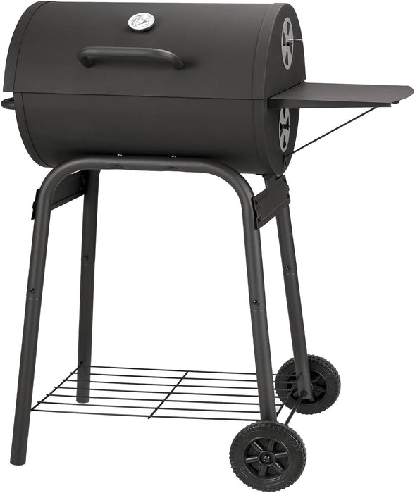 Barrel Charcoal Grill, Large Charcoal Grills with Side Shelf, Outdoor BBQ Grill,Perfect for Backyard Camping, Patio Parties and Picnics