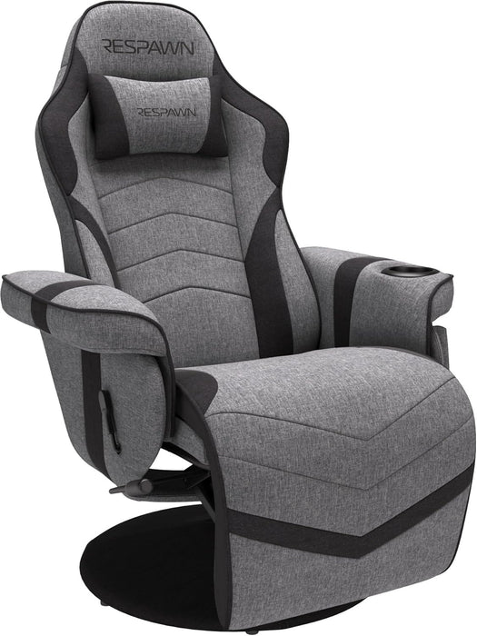 900 Gaming Recliner - Video Games Console Recliner Chair, Computer Recliner, Adjustable Leg Rest and Recline, Recliner with Cupholder, Reclining Gaming Chair with Footrest - Gray Fabric