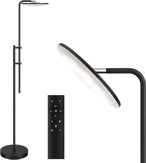 32W/3000LM Floor Lamps, Super Bright LED Standing Lamp with Remote Control, Adjustable Tall Lamp with 350°Rotating Head, Modern Dimmable Torchiere Corner Lamp for Living Room, Bedroom, Office