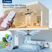 62 Inch Ceiling Fans with Lights and Remote, Black Indoor/Outdoor Ceiling Fan with 6 Speed, Reversible DC Motor, 3CCT, Dimmable, Noiseless Modern Ceiling Fan for Bedroom, Living Room, Patio