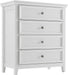 White Dresser for Bedroom,4 Chest of Drawers Dresser,Tall Nightstand Modern Clothes Organizer Cabinet for Bedroom,Closets,Hallway
