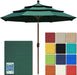 USA 10-Year-Non-Fading 9Ft 3-Tier Market Patio Umbrella, Commercial Grade Outdoor Table Umbrella with Crank Open, Windproof & UPF 50+ UV Protection, Heavy Duty Ventilation for Garden, Deck, Pool, Backyard, Beach & Bistro, Forest Green