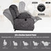 Power Lift Recliner Chair for Elderly, Massage Lift Reclining Chairs with Heat & Vibration, Heavy Duty Electric Plush Fabric Sofa Home Living Room Chairs,Dark Gray