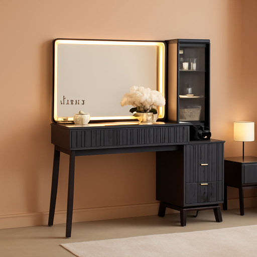 FortyEightInch Makeup Vanity Desk With Contemporary Mirror