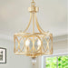 Gold Farmhouse Pendant Chandelier 11 Inch Adjustable