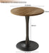 Round Dining Table 24" Circle Tulip Table for 2 People,Walnut | Mid Century Modern Leisure Kitchen Table with Wood Thickened Tabletop Sturdy Metal Pedestal for Small Places Living Room Cafe
