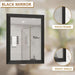 Matte Black Bathroom Mirror for over Sink 24X 36 Inch, Metal Thick Frame Rectangle Vanity Mirror for Wall, Anti-Rust, Horizontally or Vertically Mounted
