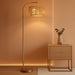 Arc Floor Lamp Timeless BrassFinish Remote Dimmable
