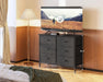 Black Dresser TV Stand with 6 Drawers