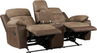 Marianna 3-Piece Reclining Living Room Sofa Set, Brown