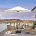 Patio Umbrella 10Ft Market Table round Push Button Tilt, Cream