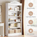 73 Inch Tall 5 Tier White Bookshelves, Modern 5-Shelf White Library Bookcase with Shelves, Freestanding Etagere Shelving Unit for Living Room/Home (1)