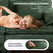 Green 116Inches L Shaped Premium Chenille Sectional