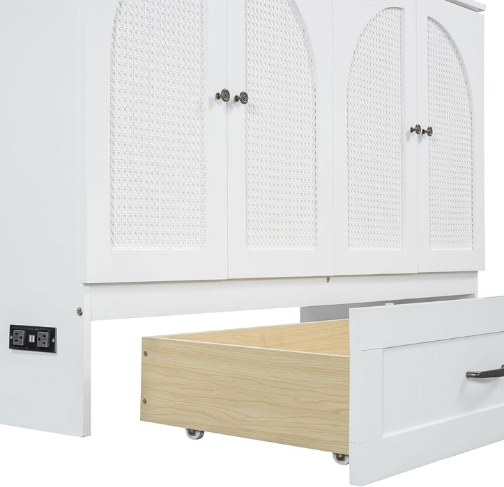 QueenSize Murphy Bed With IndustrialUSBPorts System