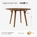 round Dining Table for 4, 45” Solid Wood Kitchen Table, Small Dinner Coffee Writing Table for Kitchen Dining Room, save Space, Walnut