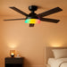 Contemporary Smart Ceiling Fan Featuring RGB Lighting