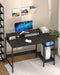 Computer Desk - 47” Gaming Desk, Home Office Desk with Storage, Small Desk with Monitor Stand, Storage Space-Savor, Modern Table, Black