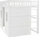 Full Loft Bed With White PlayhouseStructure Durable