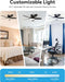 Contemporary 42 Inch Anthracite Indoor Ceiling Fan