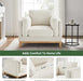 41.34" Oversized Accent Chair, Upholstered Armchair with Solid Wood Legs Living Room Chairs with Wide Armrest Pads, Reading Chair for Bedrooms, Apartments, Living Rooms, Offices（Beige）