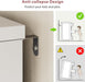 5 Drawer Dresser for Bedroom, White Dresser Chest of Drawers, Tall Dressers for Bedroom with Handleless Drawers, 15" D X 23.7" W X 40.4" H Storage Dressers for Living Room, Hallway and Entryway-White