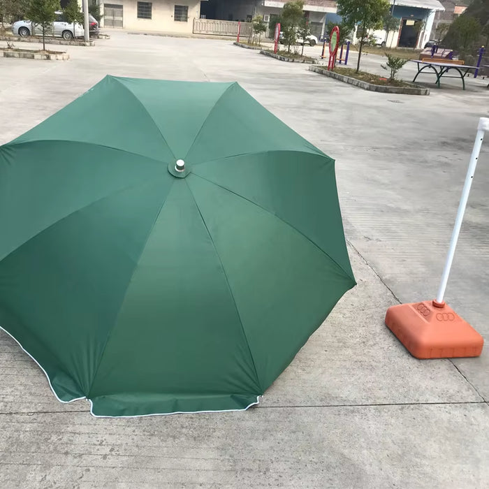 48 Inch Silver Glue Outdoor Sun Umbrella Can Be Printed with Logo, Double Bone Stall, Circular Umbrella