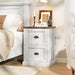 Vertical File Cabinet with 2 Drawers for Home Office, White