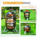18-Inch Vertical Charcoal Smoker Grill with Porcelain-Enameled Smoking Chamber, Wood Mountain Smoker for Meat Turkey and BBQ, with Built-In Thermometer