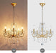 Mini Crystal Chandelier K9 Crystal Lighting Chandelier for Living Room 5 E12 Bulbs High 16.5 in X Diameter 16.9 In, Golden