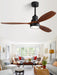 Ceiling Fan with Lights, 52 Inch Low Profile Flush Mount Mordern Wood Ceiling Fan with Remote for Indoor Farmhouse Bedroom Living Room Outdoor Patio Porch, Reversible DC Motor, Noiseless