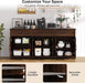 70" Buffet Cabinet with Storage, Large Modern Farmhouse Sideboard