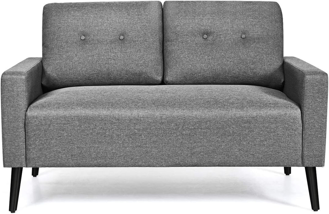 Modern Fabric Loveseat with Removable Backrest