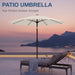 11FT Patio Umbrella, Outdoor Umbrella with with 8 Sturdy Fiberglass Ribs,Market Table Umbrella with Push Button Tilt and Crank,Suit for Backyard,Garden,Pool,Deck(Creamy-White)