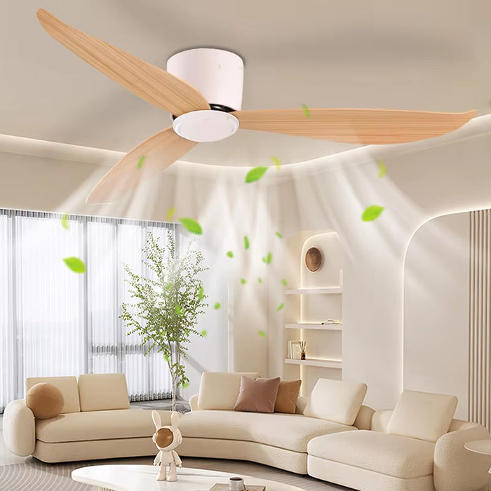 Led 6-Speed High Wind Ceiling Fan Ceiling Fan Light Strip Modern White/Wood Grain Color Bedroom Living Room Courtyard 110V-220V