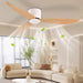 Led 6-Speed High Wind Ceiling Fan Ceiling Fan Light Strip Modern White/Wood Grain Color Bedroom Living Room Courtyard 110V-220V