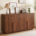 63" Sideboard Buffet Cabinet with Storage, Modern Credenza with 4 Doors & Adjustable Shelves, Large Console Table for Dining Room, Kitchen and Living Room (Walnut)