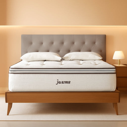 Jenna 14” Innerspring and Memory Foam Queen Mattress with Individually Encased Coils, White