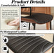 PU Leather Dining Chairs Set of 4 with Walnut Bentwood, Black